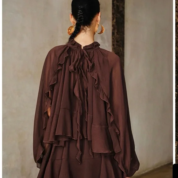 Commense Chocolate Long Sleeve Dress - Picture 3 of 4